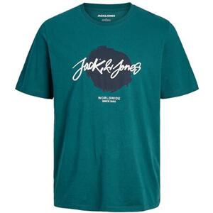 Jack&Jones Pánské triko JJTILEY Standard Fit 12256774 Deep Teal XL