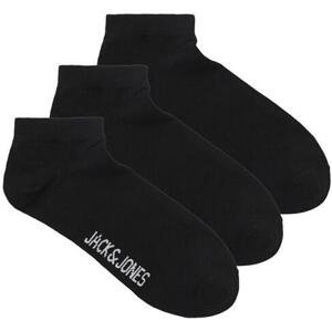 Jack&Jones 3 PACK - pánské ponožky JACLOUIS 12260079 Black