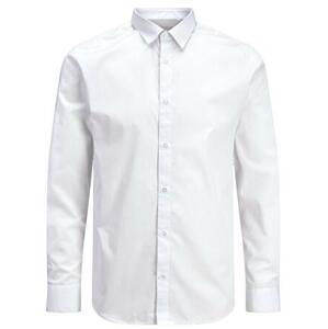 Jack&Jones PLUS Pánská košile JJJOE Slim Fit 12200623 White 8XL