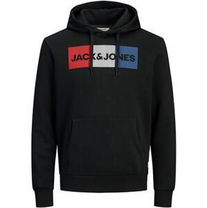 Jack&Jones PLUS Pánská mikina JJECORP Regular Fit 12163777 Black 8XL