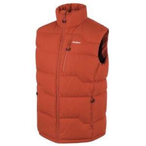 Husky Pánská péřová vesta na zip Deep M dark orange XXL