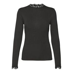 Vero Moda Dámské triko VMROSA Slim Fit 10295141 Black M