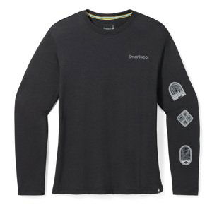 Smartwool OUTDOOR PATCH GRAPHIC LONG SLEEVE TEE black Velikost: M tričko