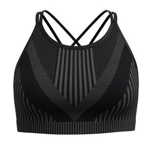 Smartwool W INTRAKNIT STRAPPY BRA black heather Velikost: L dámské podprsenka