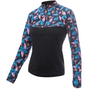 SENSOR COOLMAX THERMO dámská mikina zip černá/floral Velikost: XL