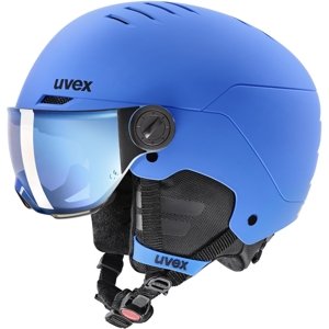 Uvex Rocket jr. Visor - blue matt/mirror blue smoke (S2) 51-55