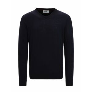 ICEBREAKER Mens Wilcox LS V Sweater, Midnight Navy velikost: L