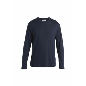 ICEBREAKER Mens Granary LS Pocket Tee, Midnight Navy velikost: M