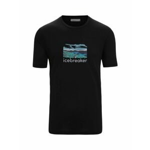 ICEBREAKER Mens Tech Lite II SS Tee Trailhead, Black velikost: M