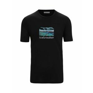 ICEBREAKER Mens Tech Lite II SS Tee Trailhead, Black velikost: XL