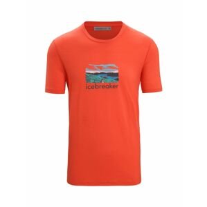 ICEBREAKER Mens Tech Lite II SS Tee Trailhead, Vibrant Earth velikost: L