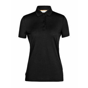 dámské merino polo triko ICEBREAKER Wmns Tech Lite II SS Polo, Black velikost: S