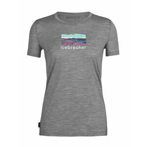 dámské merino triko krátký rukáv ICEBREAKER Wmns Tech Lite II SS Tee Trailhead, Metro Heather velikost: L