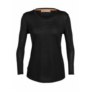 dámské merino triko dlouhý rukáv ICEBREAKER Wmns Sphere II LS Tee, Black velikost: L