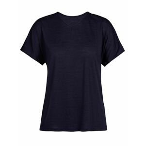 Dámské merino triko krátký rukáv ICEBREAKER Wmns Drayden Reversible SS Top, Midnight Navy velikost: L