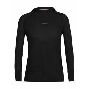 dámská merino mikina, kapuce ICEBREAKER Wmns Cool-Lite LS Hoodie, Black velikost: S