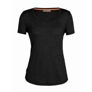 dámské merino triko krátký rukáv ICEBREAKER Wmns Sphere II SS Scoop Tee, Black velikost: L