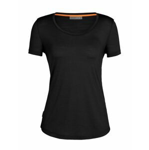 dámské merino triko krátký rukáv ICEBREAKER Wmns Sphere II SS Scoop Tee, Black velikost: M