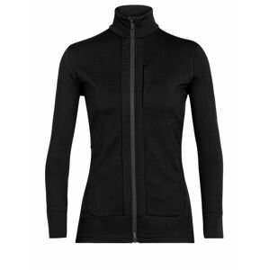 dámská merino mikina ICEBREAKER Wmns Quantum III LS Zip, Black velikost: L