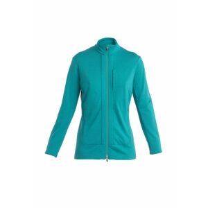 ICEBREAKER Wmns Quantum III LS Zip, Flux Green velikost: S