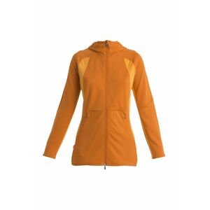 ICEBREAKER Wmns Merino Quantum ZoneKnit LS Zip Hoodie, Earth/Solar velikost: L