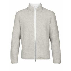 pánská mikina, zip ICEBREAKER Mens RealFleece™ Sherpa LS Zip, Ecru HTHR/Snow velikost: L