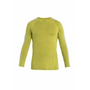 ICEBREAKER Mens 125 ZoneKnit LS Crewe, Bio Lime/Ether velikost: XL