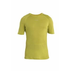 ICEBREAKER Mens 125 ZoneKnit SS Crewe, Bio Lime/Ether velikost: L