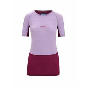 ICEBREAKER Wmns 125 ZoneKnit™ SS Crewe, Purple Gaze/Go Berry velikost: L