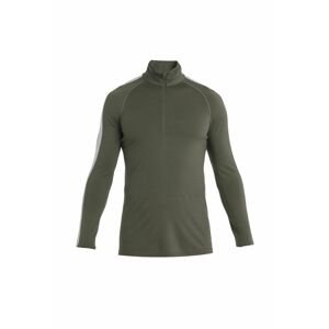 ICEBREAKER Mens Merino ZoneKnit 200 LS Half Zip, Loden/Ether velikost: S