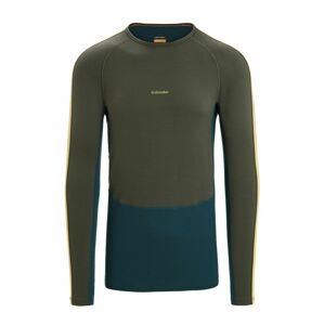 ICEBREAKER Mens 200 ZoneKnit™ LS Crewe, Loden/Green Glory velikost: L