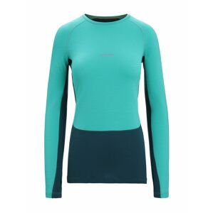 ICEBREAKER Wmns 200 ZoneKnit™ LS Crewe, Fresh/Green Glory velikost: S