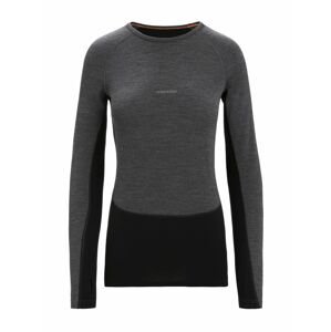 ICEBREAKER Wmns ZoneKnit 260 LS Crewe, Jet Heather/Black/Metro H velikost: XL