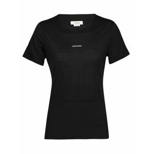 dámské triko krátký rukáv ICEBREAKER Wmns ZoneKnit SS Slit Back Tee, Black velikost: L