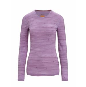 ICEBREAKER Wmns 200 Oasis LS Crewe Ski Tracks, Purple Gaze/Go Berry/Aop velikost: S