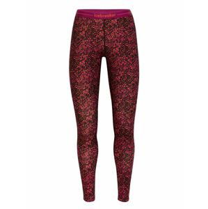 dámské spodky ICEBREAKER Wmns 200 Oasis Leggings Lichen, Black/Cherry/Flash/Aop velikost: L