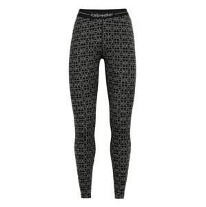 dámské spodky ICEBREAKER Wmns 250 Vertex Leggings Alpine Geo, Black/Snow/J velikost: L