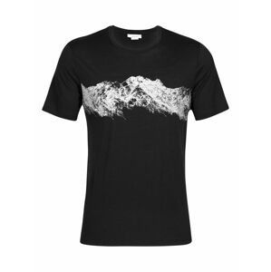 pánské triko krátký rukáv ICEBREAKER Mens Tech Lite II SS Tee Remarkable Range, Black velikost: L