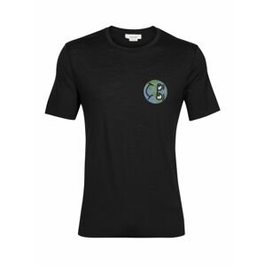 pánské triko krátký rukáv ICEBREAKER Mens Tech Lite II SS Tee IB Story, Black velikost: XL