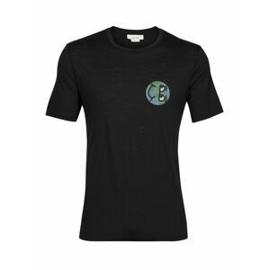 pánské triko krátký rukáv ICEBREAKER Mens Tech Lite II SS Tee IB Story, Black velikost: XXL