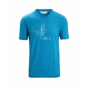 ICEBREAKER Mens Tech Lite II SS Tee Skiing Yeti, Geo Blue velikost: XL