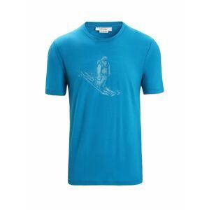 ICEBREAKER Mens Tech Lite II SS Tee Skiing Yeti, Geo Blue velikost: XXL