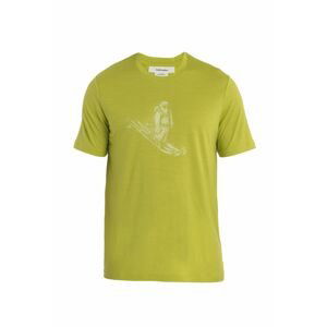 ICEBREAKER Mens Tech Lite II SS Tee Skiing Yeti, Bio Lime velikost: L