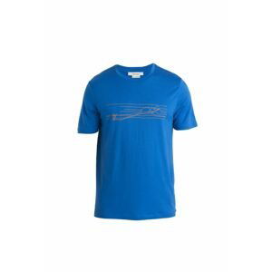 ICEBREAKER Mens Tech Lite II SS Tee Ski Stripes, Lazurite velikost: M