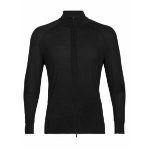 pánská mikina, zip ICEBREAKER Mens ZoneKnit™ LS Zip, Black velikost: L