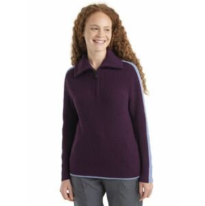 ICEBREAKER Wmns Lodge LS Half Zip Sweater, Nightshade/Kyanite velikost: L