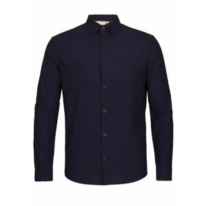 pánské triko dlouhý rukáv ICEBREAKER Mens Berlin LS Shirt, Midnight Navy velikost: M