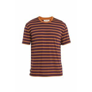 ICEBREAKER Mens Drayden SS Tee Stripe, Nightshade/Earth velikost: L