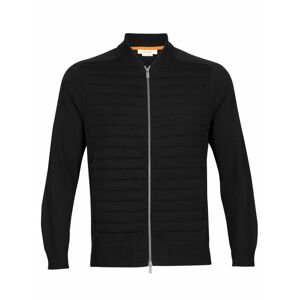 Pánská bunda ICEBREAKER Mens ICL ZoneKnit™ Insulated Knit Bomber, Black velikost: M