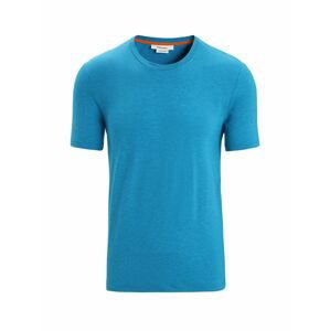 ICEBREAKER Mens Central Classic SS Tee, Geo Blue velikost: L